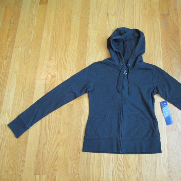 MILEY CYRUS / MAX AZRIA GIRL'S SZ M (10-14) JACKET BLACK HOODIE LS KNIT HOOD NWT - Picture 3 of 14